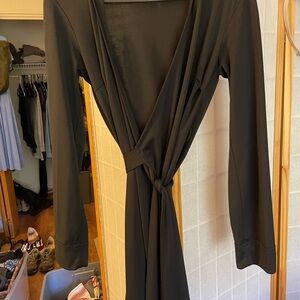 Elegant Black Wrap Dress